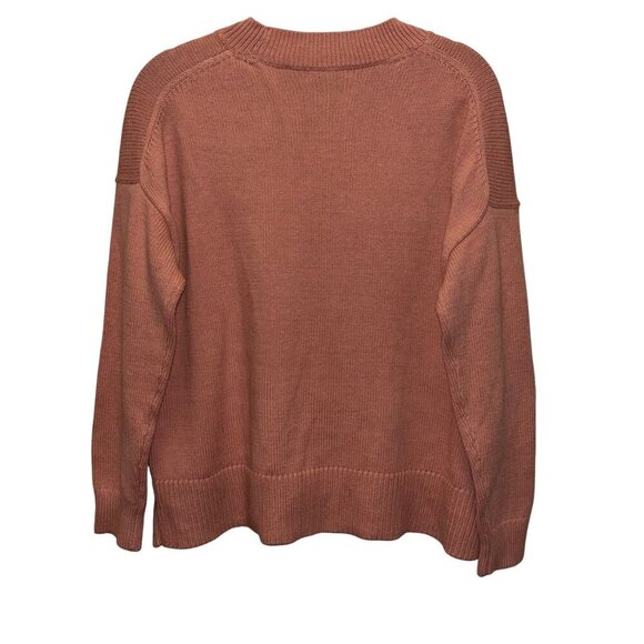 Madewell Womens Brownstone Sweater With Side Button Detail In Dusty Clay Size M - Picture 3 of 7